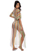 Luli Fama Here Comes The Sun Open Front Tie Long Poncho